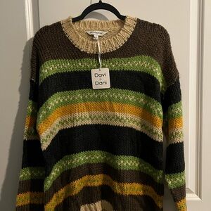 Davi & Dani Multicolor Striped Sweater